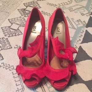 Bakers Women’s red frilly heals